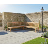 Reigate Teak Corner Chair and Garden Benches Set