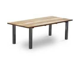 Nova Rectangular Teak 220cm Table with Metal Legs
