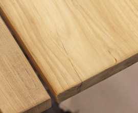 Nova Rectangular Teak 220cm Table with Metal Legs