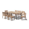Nova 2.2m Dining Table and 8 Solana Teak Stacking Chairs Set