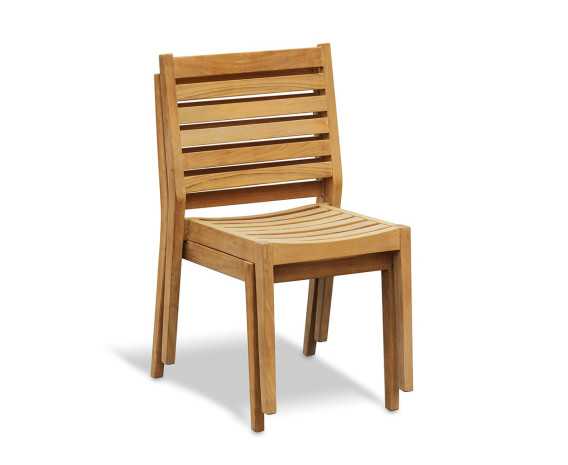 Nova 2.2m Dining Table and 8 Solana Teak Stacking Chairs Set