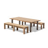 Nova 220cm Garden Table and Mita 200cm Backless Benches