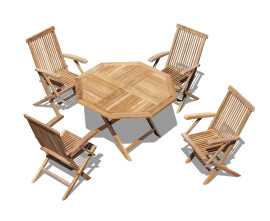 Lymington 4 Seater Outdoor Dining Set