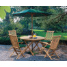 Lymington 4 Seater Round 1.2m Folding Dining Set with Newhaven Chairs