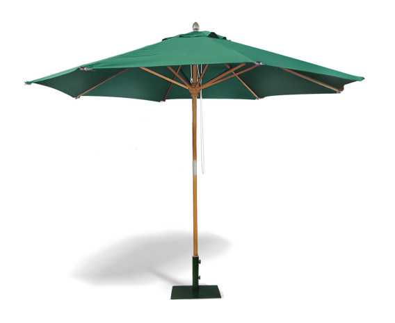 Octagonal 3m Wooden Garden Parasol - Blue