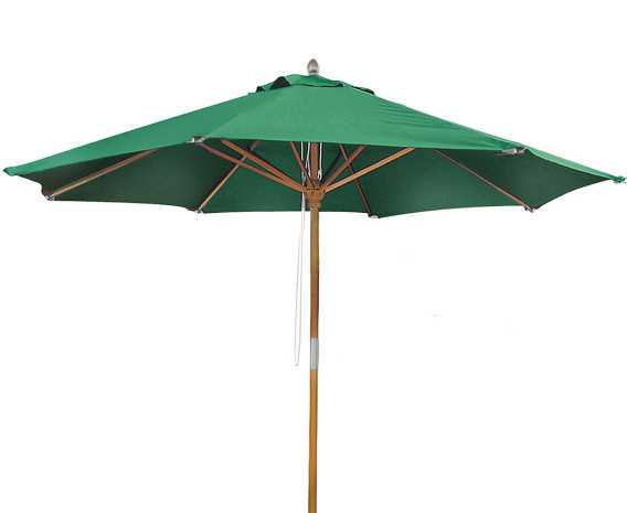Octagonal 3m Wooden Garden Parasol - Blue