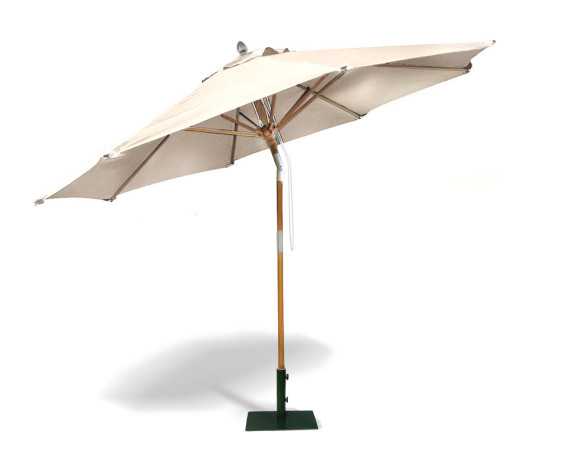 Octagonal 3m Wooden Garden Parasol - Blue