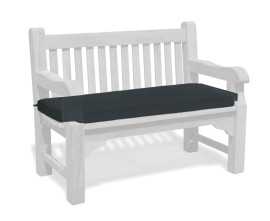 2 Seater Garden Bench Cushion - 1.2m/4ft - Black