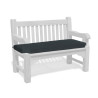 2 Seater Garden Bench Cushion - 1.2m/4ft - Black