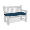 2 Seater Garden Bench Cushion - 1.2m/4ft - Navy Blue