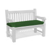 2 Seater Garden Bench Cushion - 1.2m/4ft - Green