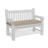 2 Seater Garden Bench Cushion - 1.2m/4ft -  Taupe