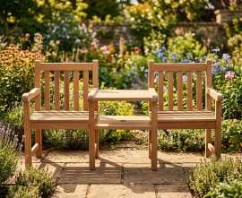 York Vista Teak Jack and Jill Seat