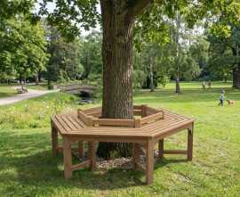 Low Back Teak Tree Bench