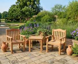 Winchester Tea Table and Austen Armchairs Set