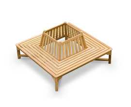 Teak Square Tree Bench - 1.8m