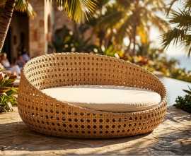 Marbella Open Weave Rattan Daybed