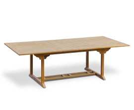 Dorset Teak Double-Leaf Extendable Outdoor Dining Table - 1.8-2.4m