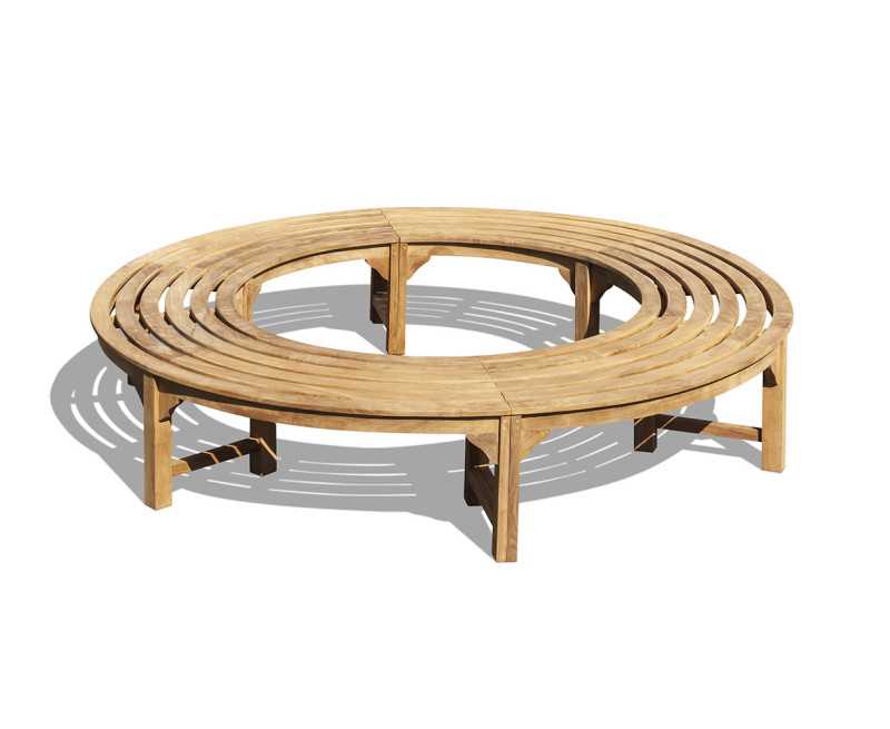 Cosmos Teak Circular Tree Bench Seat - 2.2m