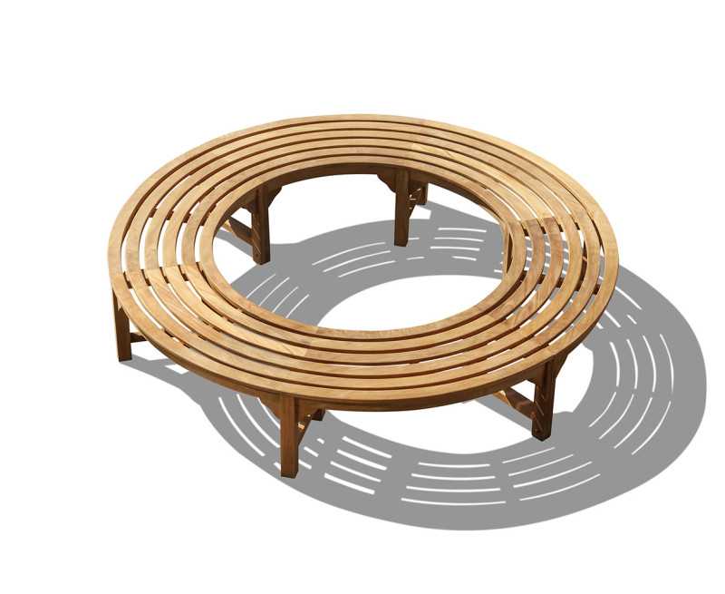 Cosmos Teak Circular Tree Bench Seat - 2.2m