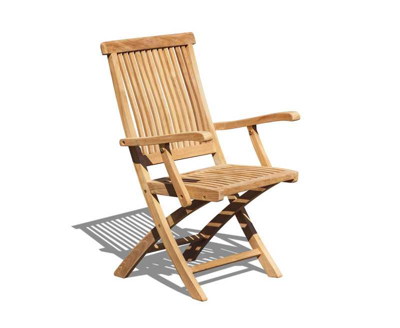 Oxburgh Outdoor Folding Chair with Arms