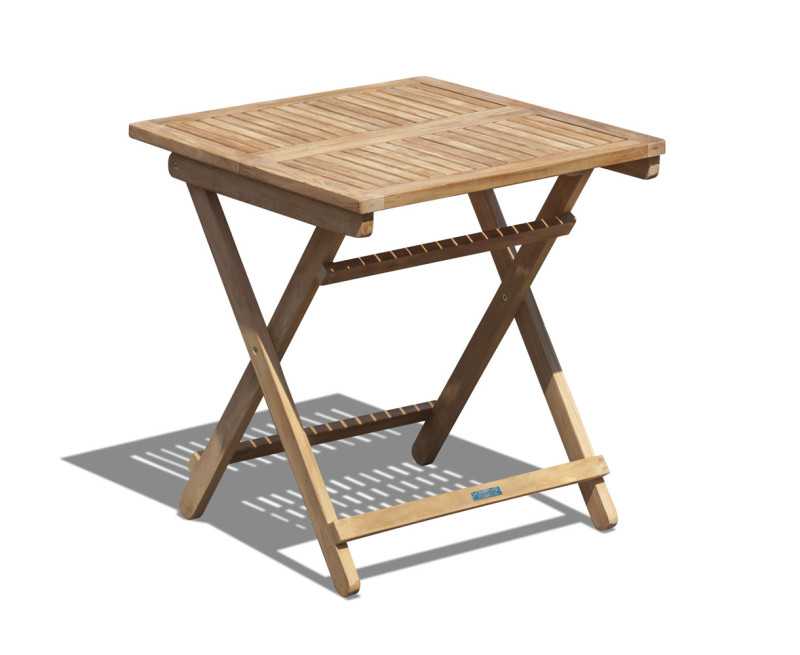 Palma Folding Picnic Table, Square - 70cm