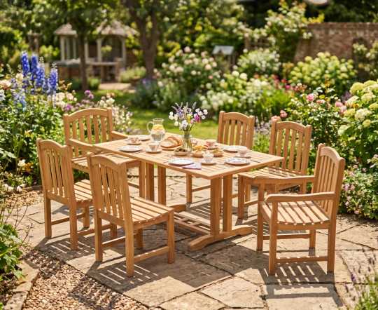 Cornwall 6 Seater Rectangular 1.5m Table with Gloucester Chairs