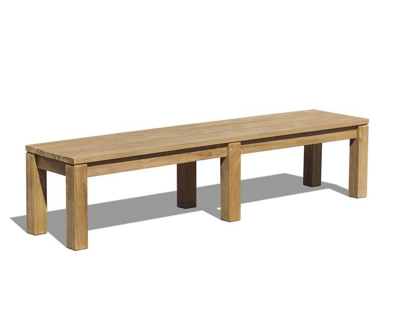 Mita Teak Backless Garden Bench - 2m