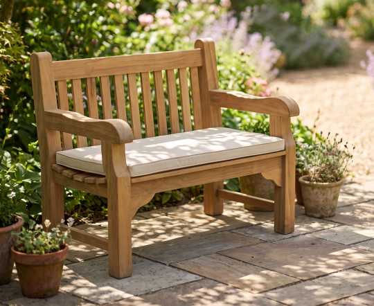 Gladstone Teak 2 Seater Garden Bench - 1.2m