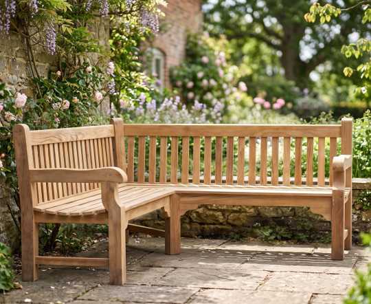 Gladstone Teak 1.8m Corner Bench