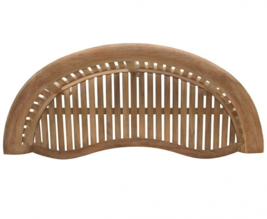Aerial shot of teak banana bench