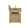 Side view of Wellington Storage bench with lid open