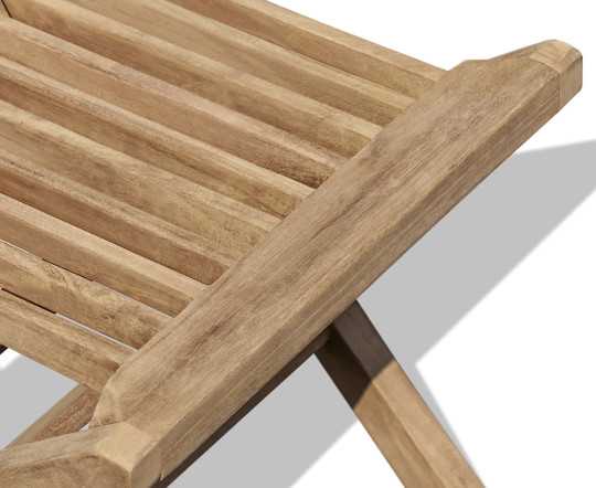 Close up of Ashdown Childrens Teak Folding Garden Chair