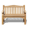 Front view of St. James Teak Traditional Park Bench - 1.2m