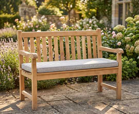 York 2 Seater Teak Garden Bench - 1.2m
