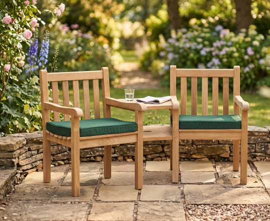 York Teak Garden Companion Seat
