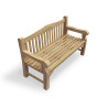 Above view of St. James Teak Traditional Park Bench - 1.5m