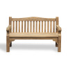 Front view of St. James Teak Traditional Park Bench - 1.5m