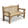 Side view of St. James Teak Traditional Park Bench - 1.5m