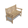 Above view of Chartwell Teak Lattice 2 Seater Garden Bench - 1.2m