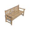 Above view of Chartwell Teak 3 Seater Garden Bench - 1.5m