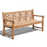 Side view of Chartwell 4 Seater Teak Garden Bench - 1.8m