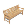 Above view of Chartwell 4 Seater Teak Garden Bench - 1.8m