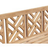 Close up of the backrest on the Chartwell 4 Seater Teak Garden Bench - 1.8m