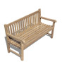 Above view of York Teak 3 Seater Garden Bench - 1.5m