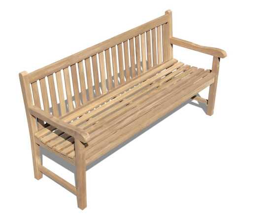 Above view of York 4 Seater Garden Bench - 1.8m