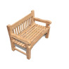 Above view of Greenwich Solid Wood Teak Park Bench - 1.2m