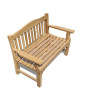 Above view of Runnymede 2 Seater Teak Garden Bench - 1.2m