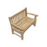 Above view of Turners Teak 2 Seater Garden Bench - 1.2m