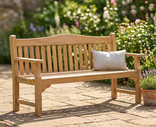 Runnymede 4 Seater Teak Garden Bench - 1.8m